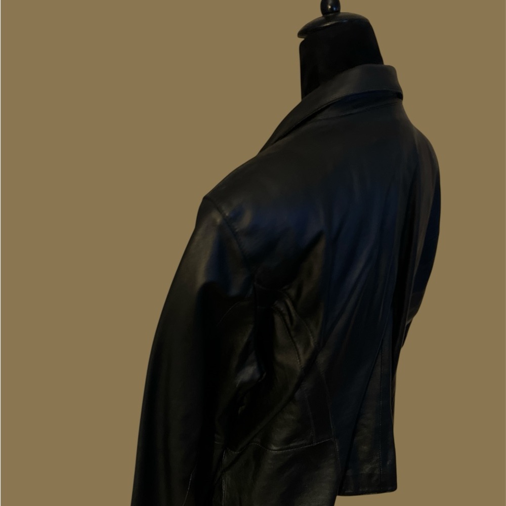 Genuine Leather Jacket plus size 1x, PTP 22 1/2 - Picture 2 of 5